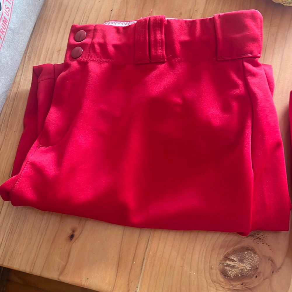 Red softball pants brand new